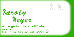 karoly meyer business card